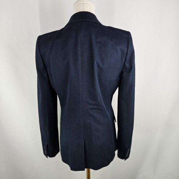 J. Crew Blazer Size 8 Navy Schoolboy Front Pockets, 2 Button Cotton Preppy - Picture 7 of 13